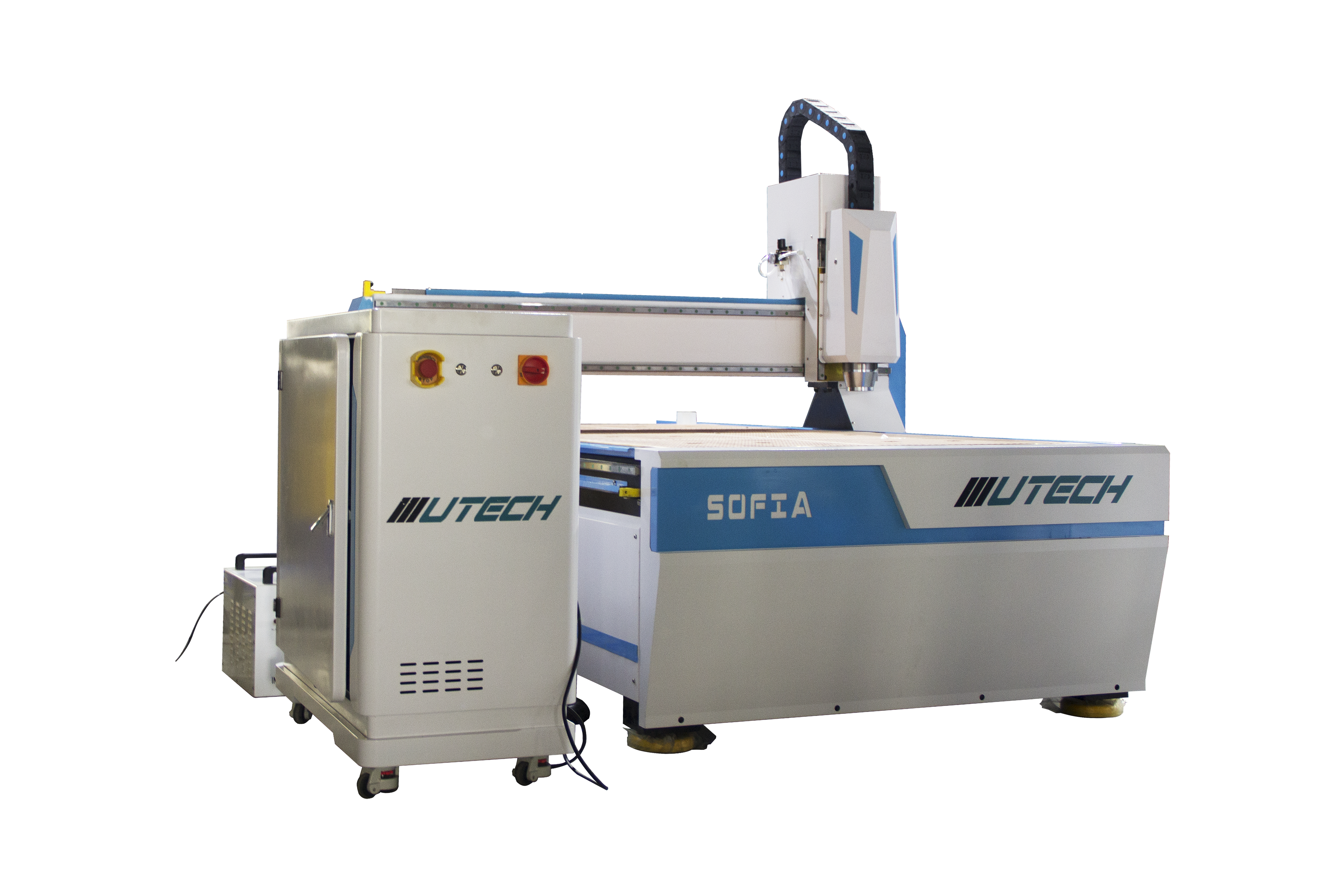 Mobilya için Ağır Hizmet 1300mm * 2500mm 4 Eksenli ATC Cnc Router