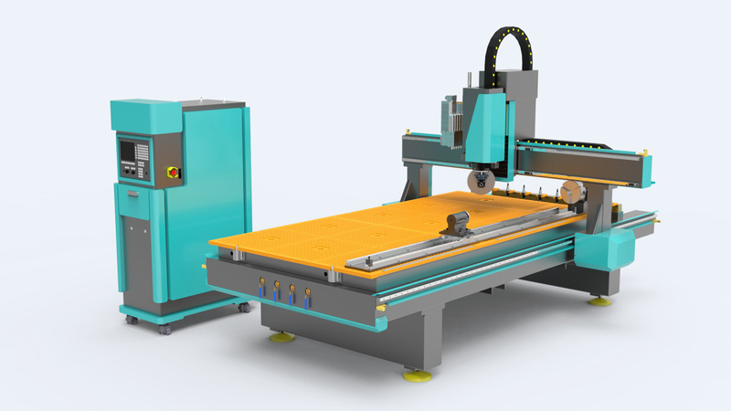 Sondaj Kafalı 4 eksenli ATC Cnc Makinesi