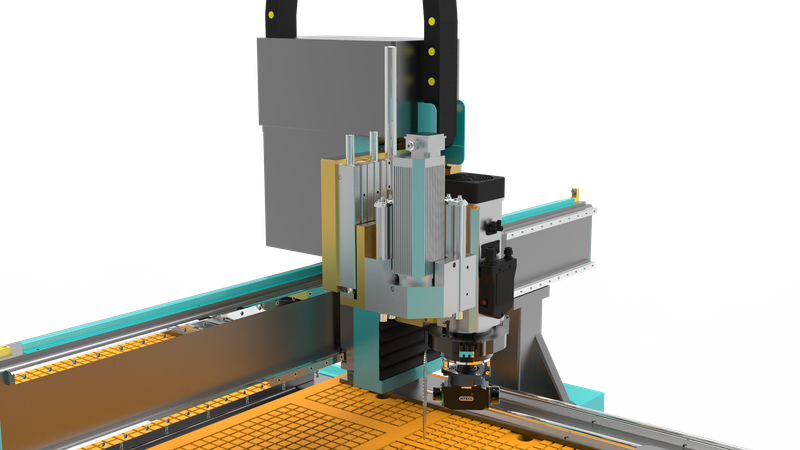 Sondaj Kafalı 4 eksenli ATC Cnc Makinesi