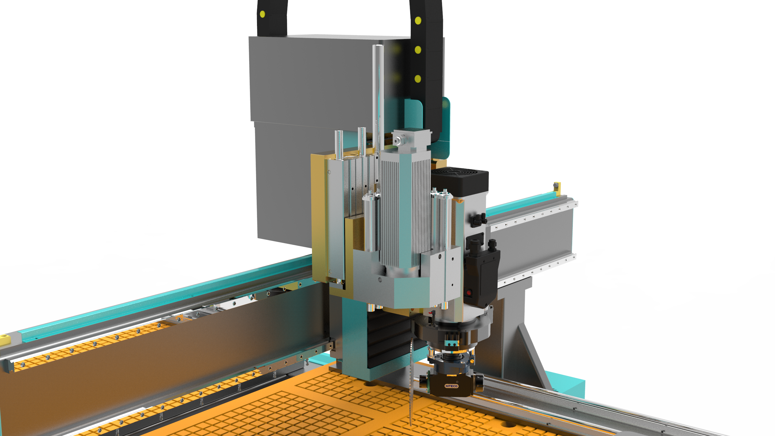 Sondaj Kafalı 4 eksenli ATC Cnc Makinesi