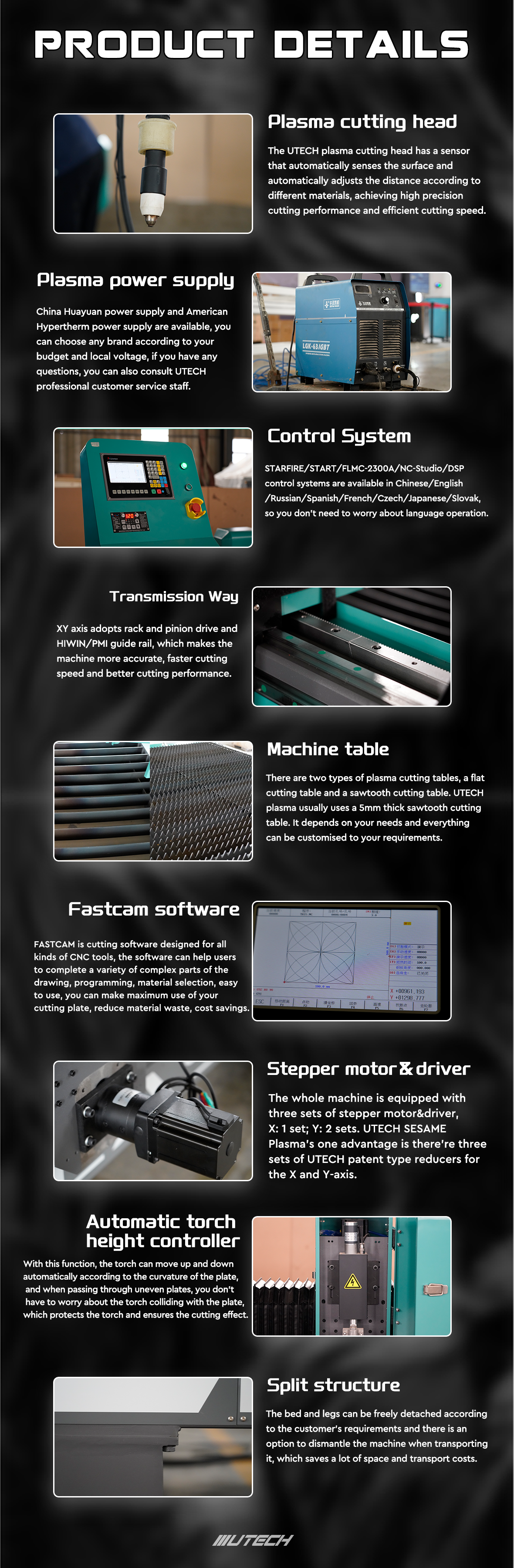 cnc plazma kesici detayları