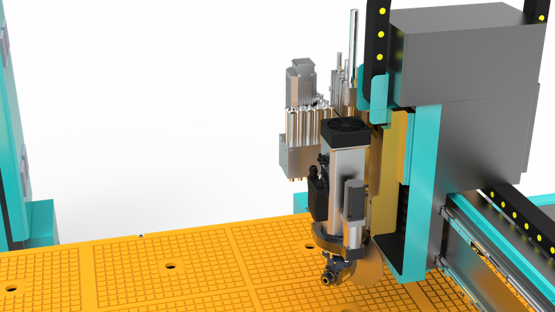 Sondaj Kafalı 4 eksenli ATC Cnc Makinesi